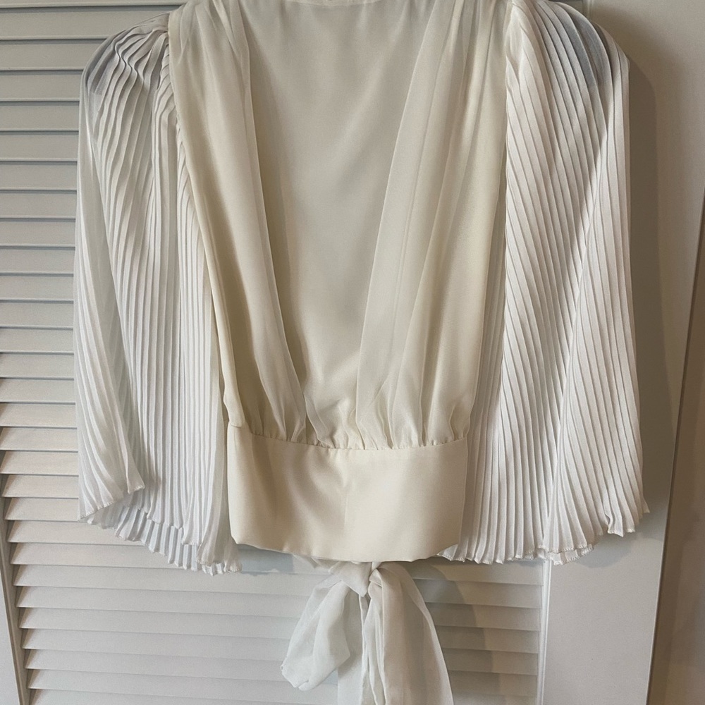 Custom hand made silk and charmeus wrap blouse